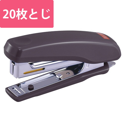 高機能コンパクトホッチキス　20枚とじ　ダークグレー　1個画像