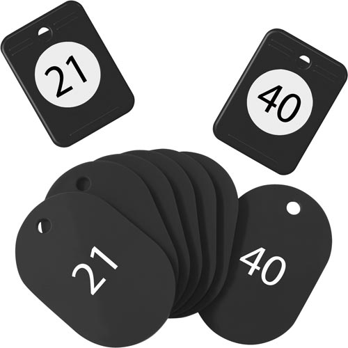 クロークチケット　２１－４０　黒画像