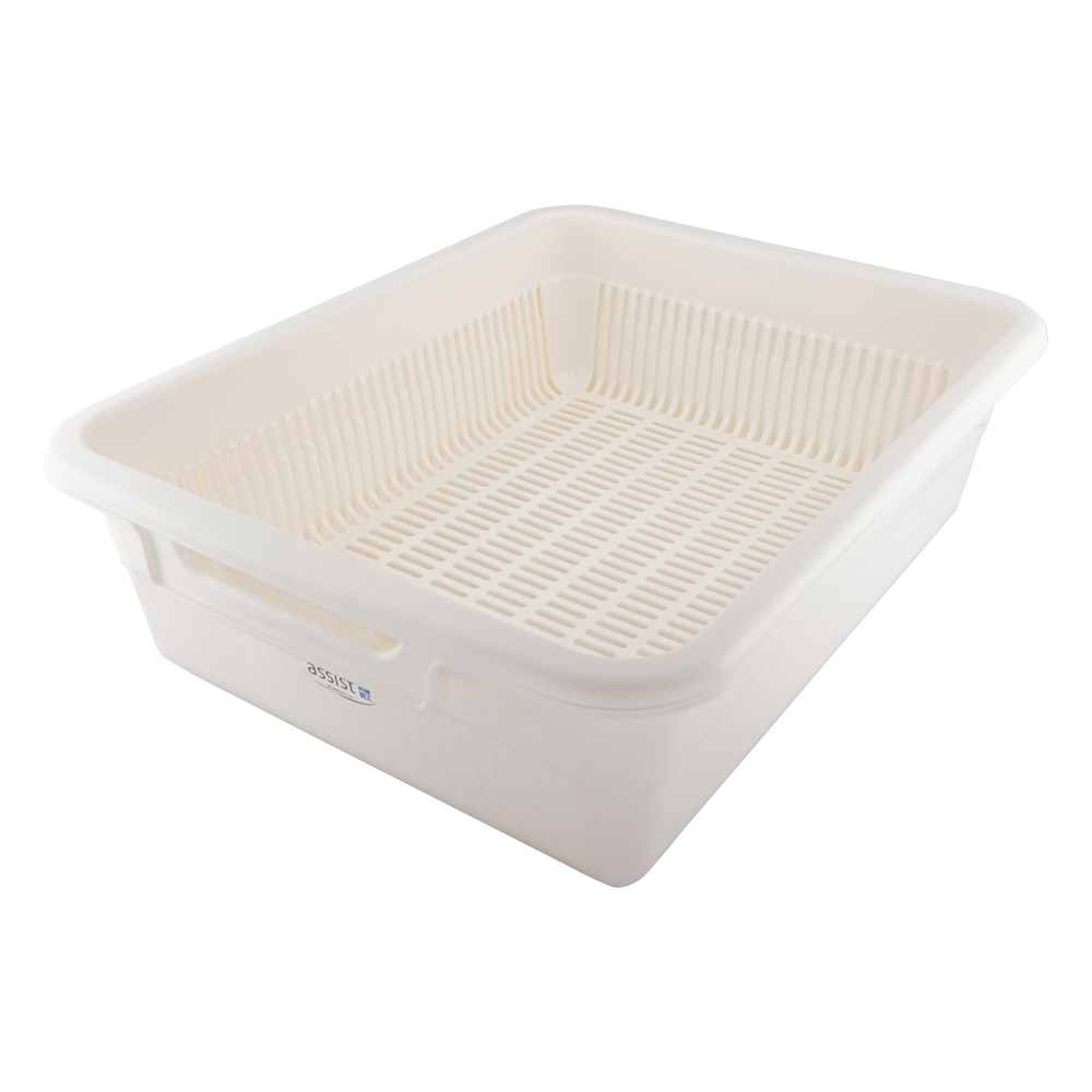 水切りカゴ　545×425×175mm　PP製　ベージュ画像