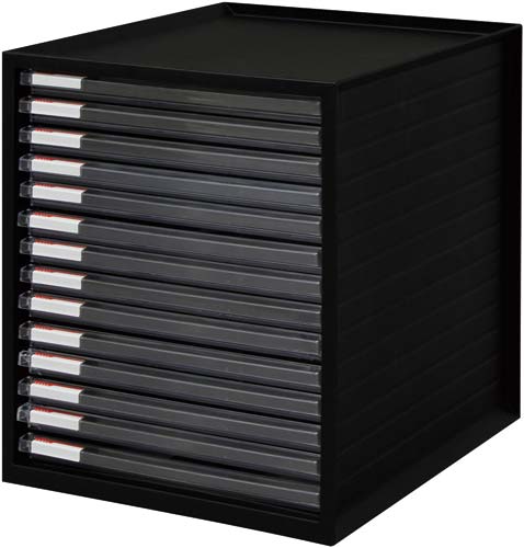 超浅型レターケース１４段　ブラック　３台入画像