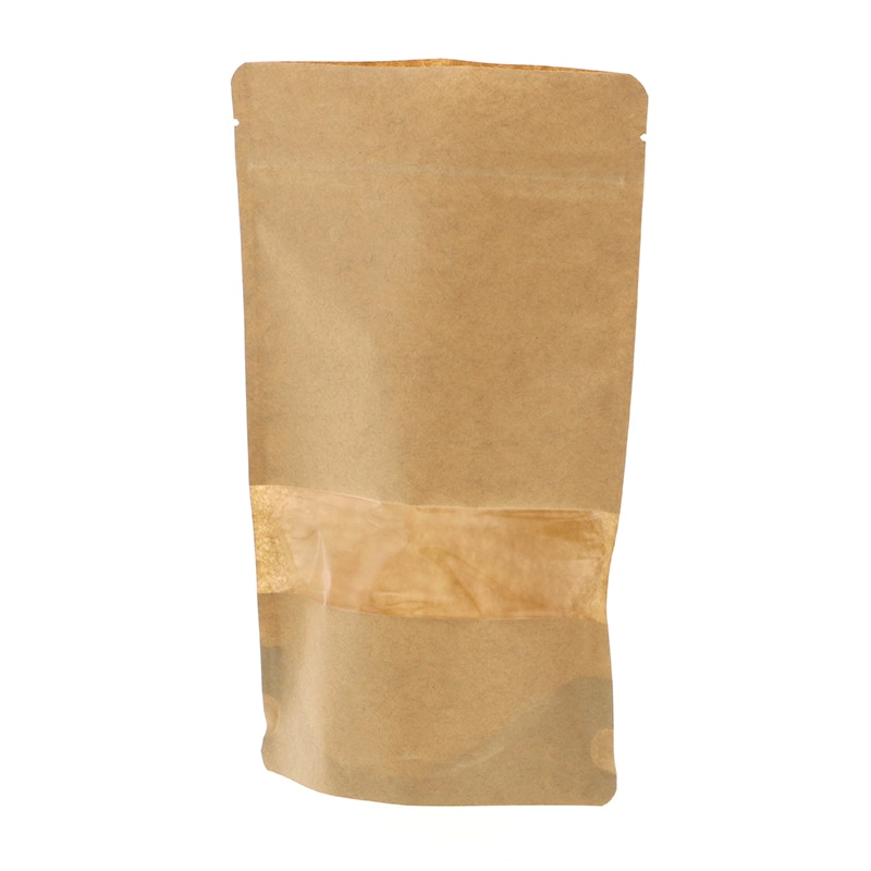 チャックスタンド袋　ＢＰ１４－２２　窓付クラフト画像