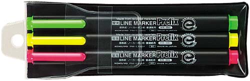 蛍光マーカープリフィクス　３色セット