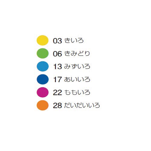 水性サインペンプレイカラーK 6色セットA カラフルなサインペンが並んでいる状態