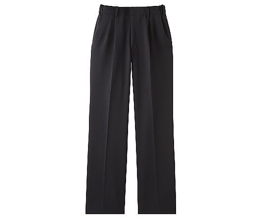 秋冬作業服　男女ペアパンツ　静電　ブラック　5L 背面から見たパンツ、ポケットとウエストのデザインが強調されている状態