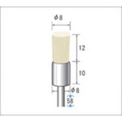 毛ﾌﾞﾗｼ ﾊｰﾄﾞ 豚毛 1ﾊﾟｯｸ(10本)画像