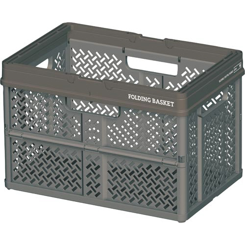 折りたたみバスケットＭ　グレー画像