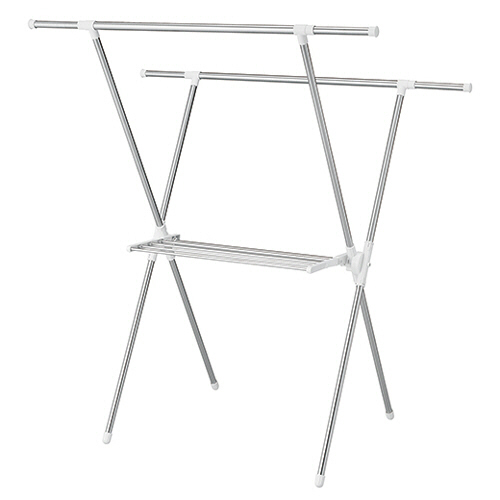 ﾀｵﾙ掛付 室内物干しｽﾀﾝﾄﾞ X型(伸縮式) 1台画像