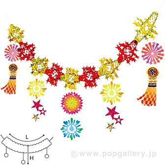 星空花火ガーランド画像