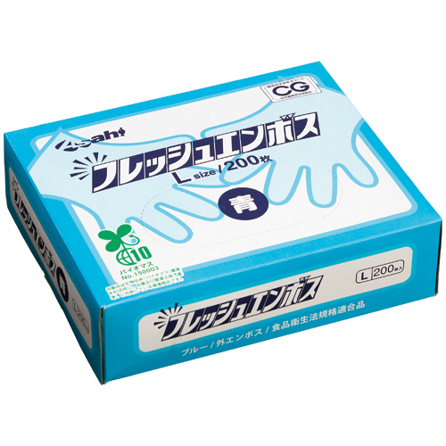 ﾌﾚｯｼｭｴﾝﾎﾞｽ(ﾊﾞｲｵﾏｽ) L 外ｴﾝﾎﾞｽ ﾌﾞﾙｰ 1箱(200枚)画像