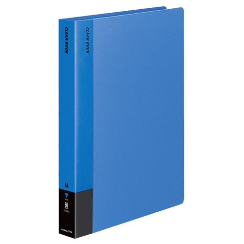 ｸﾘﾔｰﾌﾞｯｸ(固定式) A4ﾀﾃ 60ﾎﾟｹｯﾄ 背幅38mm 青 1ｾｯﾄ(16冊)画像