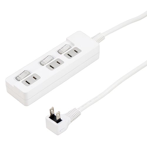 ＥＬＰ個別スイッチ付３個口節電ＯＡタップ２ｍ画像