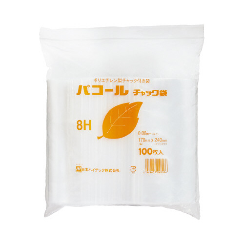 パコールチャック袋　Ａ５　１００枚入