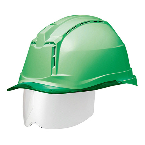 PC製ﾍﾙﾒｯﾄ(αﾗｲﾅｰ･ｸﾘｱﾊﾞｲｻﾞｰ･ｼｰﾙﾄﾞ面･通気孔) ｸﾞﾘｰﾝ/ｸﾞﾘｰﾝ 1個画像