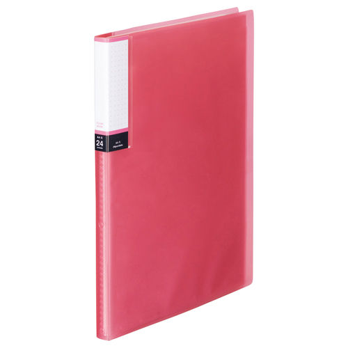 ｸﾘｱﾌﾞｯｸ(透明表紙) A4ﾀﾃ 24ﾎﾟｹｯﾄ 背幅15mm ﾋﾟﾝｸ 1ｾｯﾄ(40冊)画像