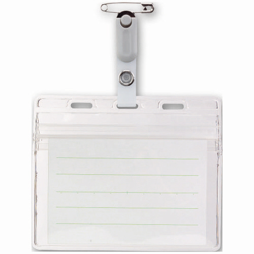 ﾀｯｸﾞ名札 大 ﾁｬｯｸﾀｲﾌﾟ ｿﾌﾄ ｸﾘｯﾌﾟ付 1ﾊﾟｯｸ(10個)画像