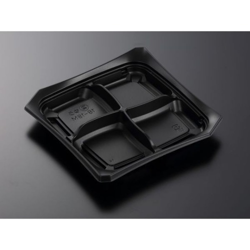 中央化学 軽食容器 CT ゆう 18-18M BK 本体画像