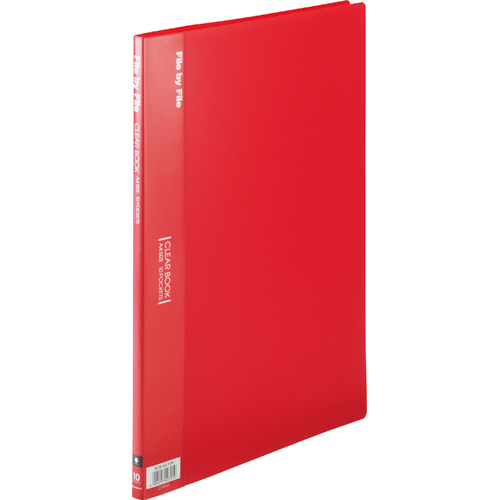 ｸﾘﾔｰﾌﾞｯｸ A4ﾀﾃ 10ﾎﾟｹｯﾄ 背幅9mm ﾚｯﾄﾞ 1ｾｯﾄ(10冊)画像