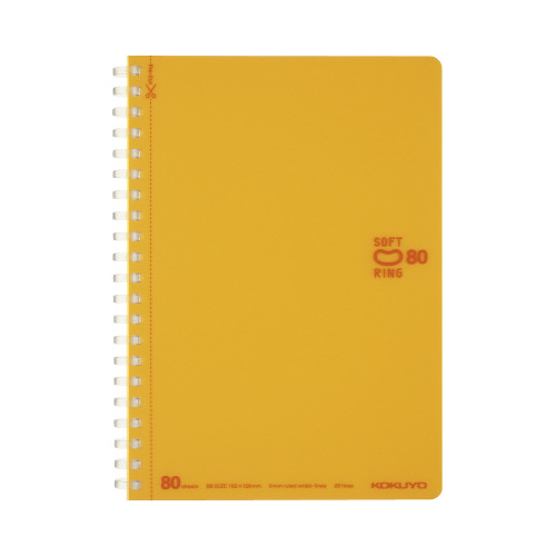 ソフトリングノート　ドット入Ｂ罫　Ｂ６　８０枚　橙画像