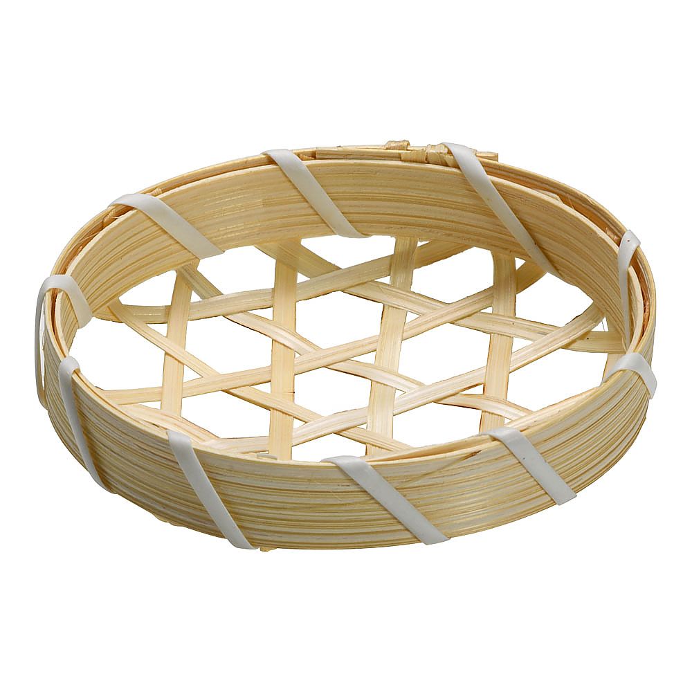 竹製 珍味籠(10個入) 3084 ミニ丸8 浅型画像