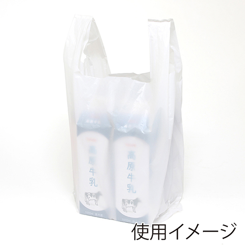 商品のお持ち帰りに！乳白色のレジ袋