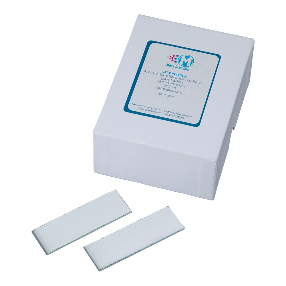 未修飾TLCプレート（蛍光指示薬F254）25×75mm 1パック（100枚入）