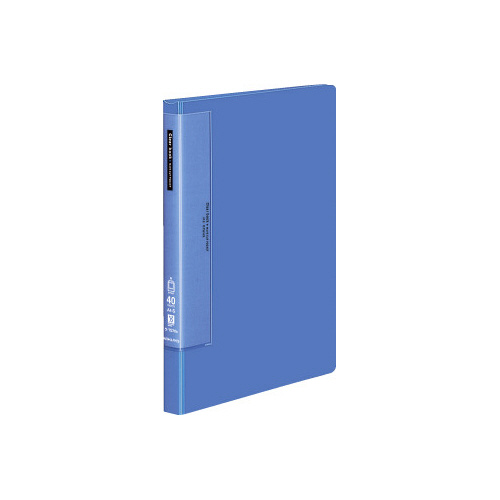 クリヤーブックウェーブカット　固定式Ａ４縦４０Ｐ青画像