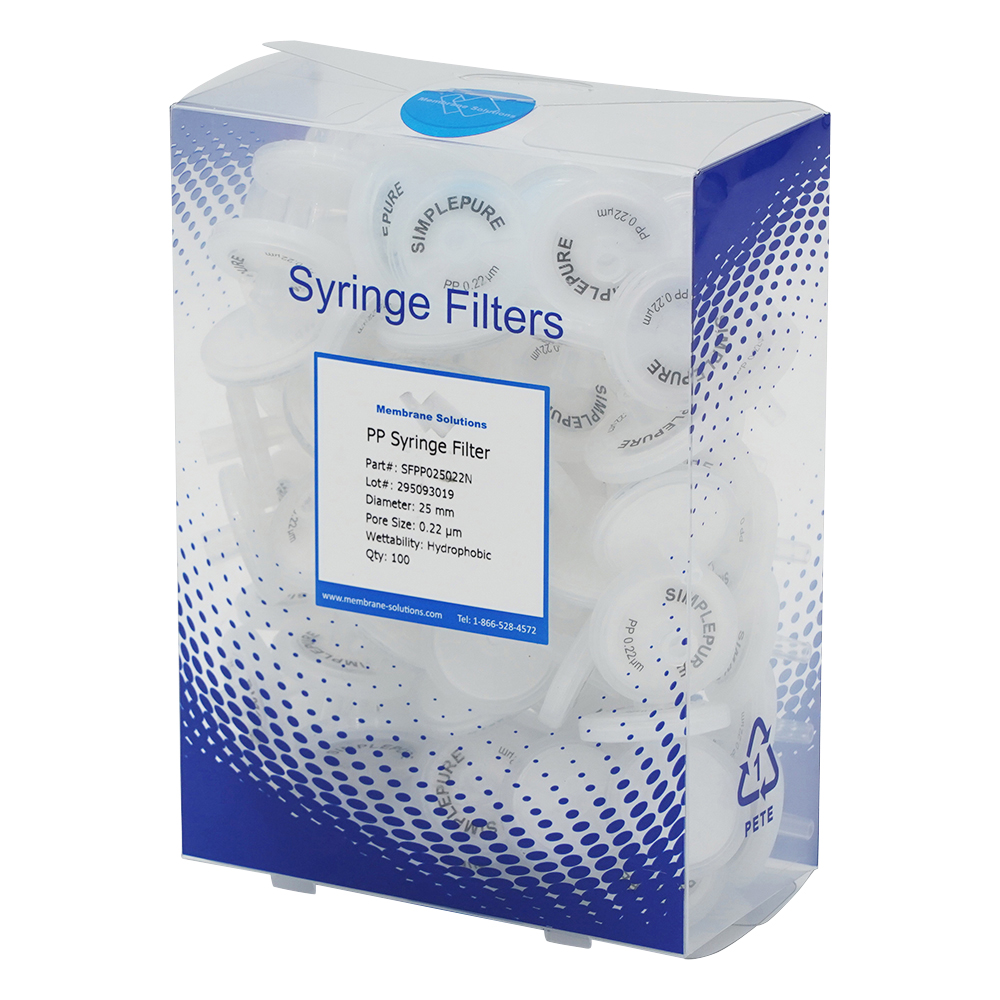 シリンジフィルター（親水性）PP φ25mm/φ0.22μm 1箱（100個入）画像