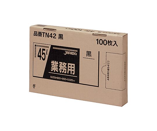 業務用強力ポリ袋（100枚箱入）45L 黒 TN-42画像