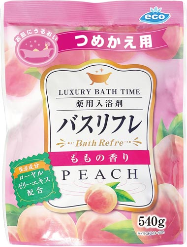 バスリフレ薬用入浴剤つめかえ用桃の香り５４０ｇ画像