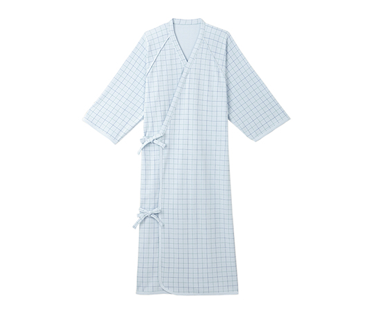 ケアねまき（メリヤスタイプ）　サックス LL