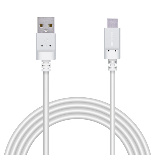 ＵＳＢ－Ｃケーブル　形状記憶　抗菌　２ｍ　ホワイト画像