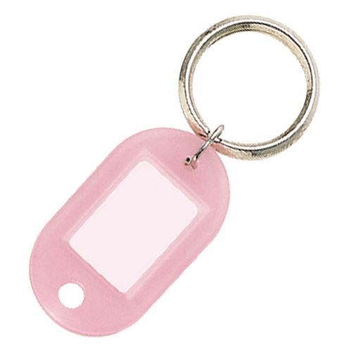 ｷｰﾎﾙﾀﾞｰ型名札 両面表示用･小 ﾋﾟﾝｸ 1ｾｯﾄ(50個)画像