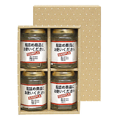広口瓶Ｍ×４本箱画像