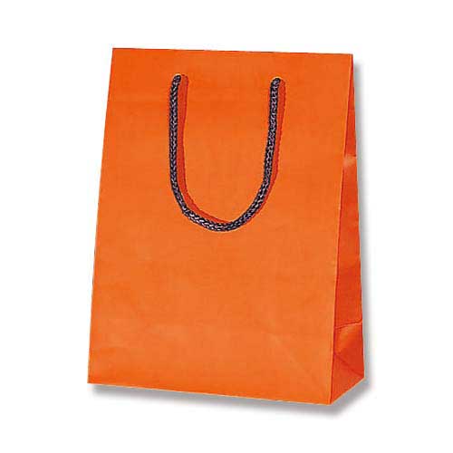 手提げ紙袋（オレンジ マット・ポリエステル紐・幅170×マチ85×高さ230mm）画像