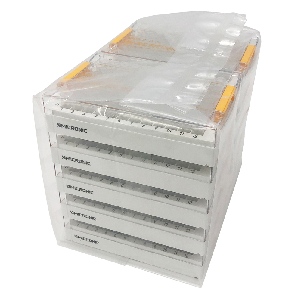 2Dバーコード付クライオチューブ Internal thread 0.75mL ラック入（low cover）1セット（96本×10ラック入）画像