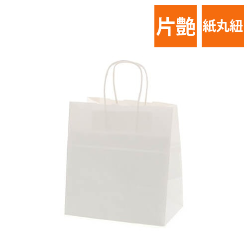 手提げ紙袋（白（片艶）・丸紐・幅260×マチ180×高さ285mm）画像