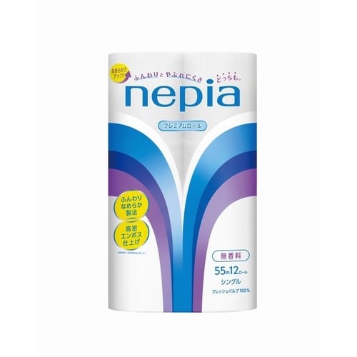 ネピアプレミアムソフト無香　シングル５５ｍ　１２個画像
