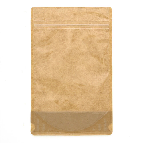 テイクアウトやパッケージに！表クリア仕様のチャック付きスタンド袋