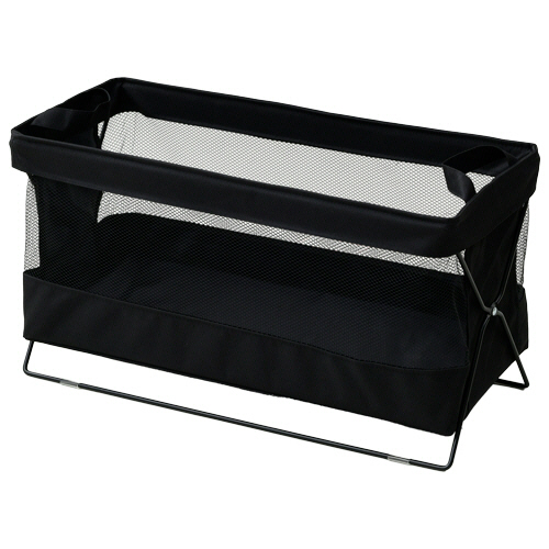 手荷物収納ﾊﾞｽｹｯﾄ ﾜｲﾄﾞ S ﾌﾞﾗｯｸ 1個