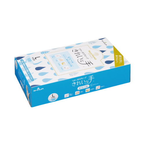 きれいな手つかいきりグローブビニール１００枚入Ｌ画像