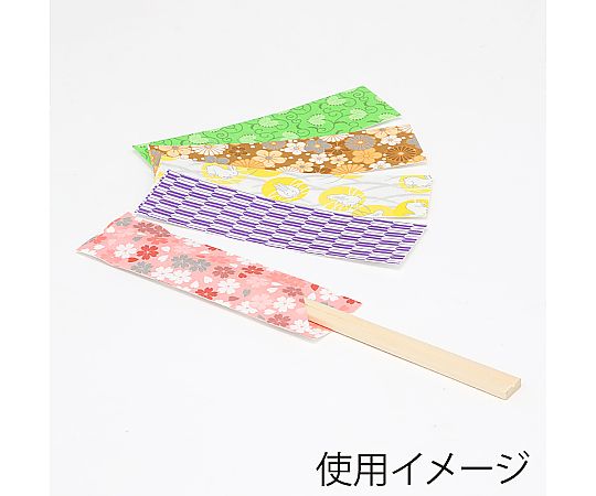 折り紙箸袋　ハカマ　千代　500枚 白地に赤い模様の折り紙箸袋が重ねられている様子