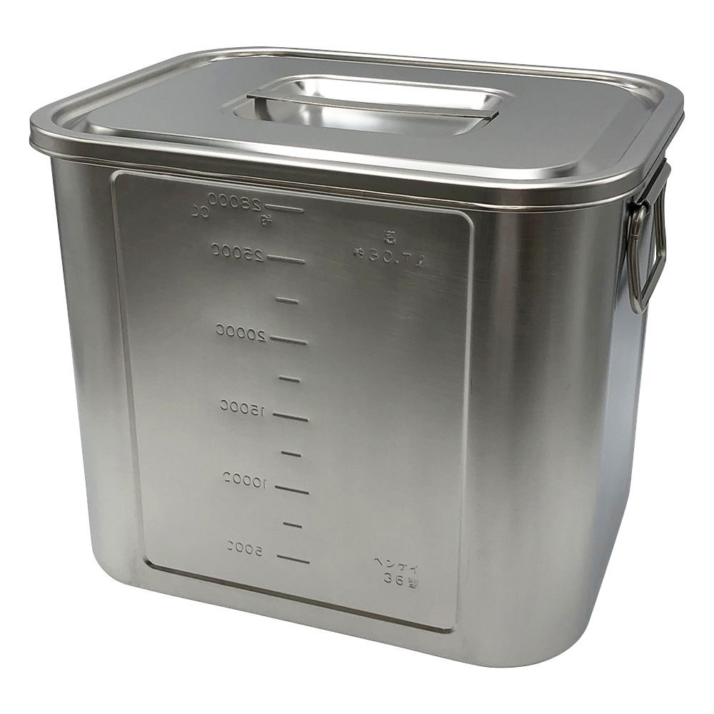 角型目盛付ポット　(取手付き)　30.7L画像