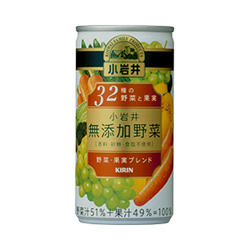 小岩井 無添加野菜32種の野菜と果実 190g 缶 1ｹｰｽ(30本)画像