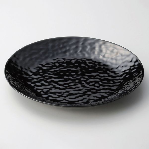 メラミン食器 M11-373 大皿 φ36 黒 マイン画像
