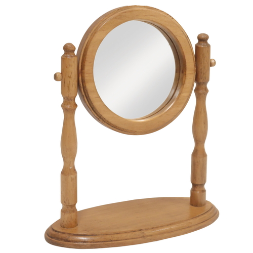 ナインマーケ パイン スタンドミラー ラウンド