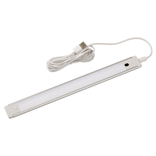 ｽﾘﾑ&ﾌﾗｯﾄLEDﾗｲﾄ(LED多目的灯)ﾎﾞﾀﾝｽｲｯﾁ USB電源 本体ｻｲｽﾞ30cm 昼光色 1台画像