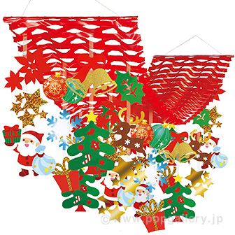 キラキラサンタプリーツハンガー画像