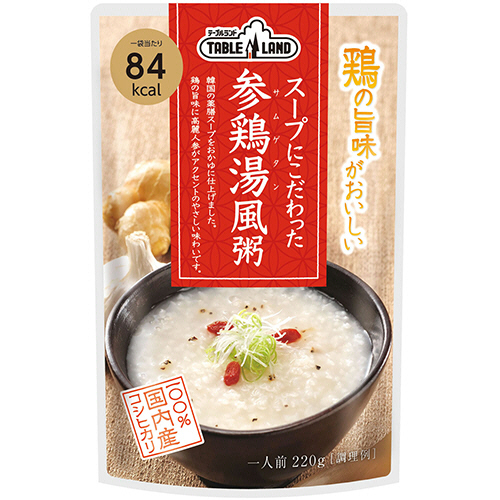 ﾃｰﾌﾞﾙﾗﾝﾄﾞ ｽｰﾌﾟにこだわった参鶏湯風粥 220g/ﾊﾟｯｸ 1ｾｯﾄ(12ﾊﾟｯｸ)画像