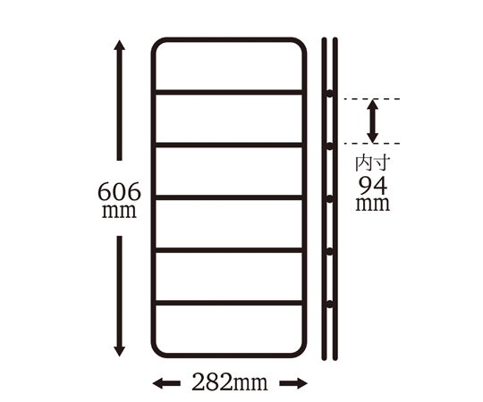 壁面収納　Dulike　デュライク　1×4材3枚用　棚パネル　黒　606×282mm 黒い棚パネルが垂直に設置され、洗練されたシンプルなデザインが強調されている様子