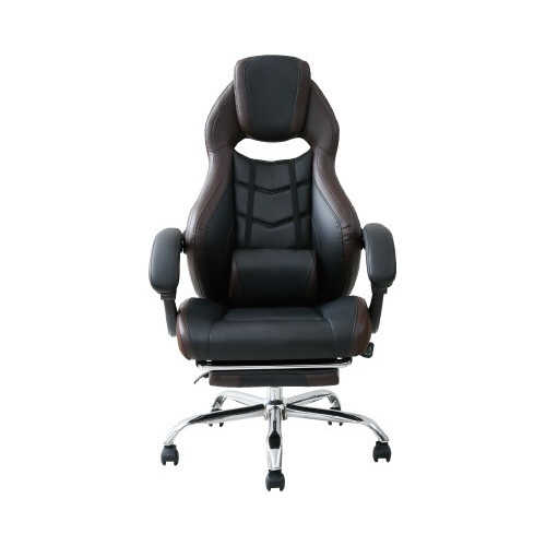 フルリクライニングゲーミングチェア　ブラウン